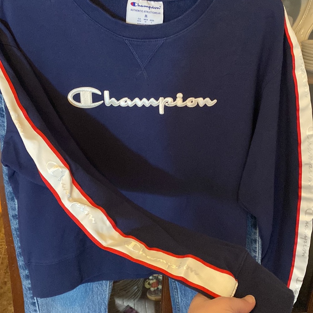 Champion sweatshirt - so soft! slightly cropped. -medium. never worn